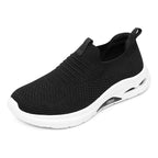 Tenis Urbano Slip On Para Mujer Mod135201 Marca Flexi® Negro Tejido 25.5 Mx