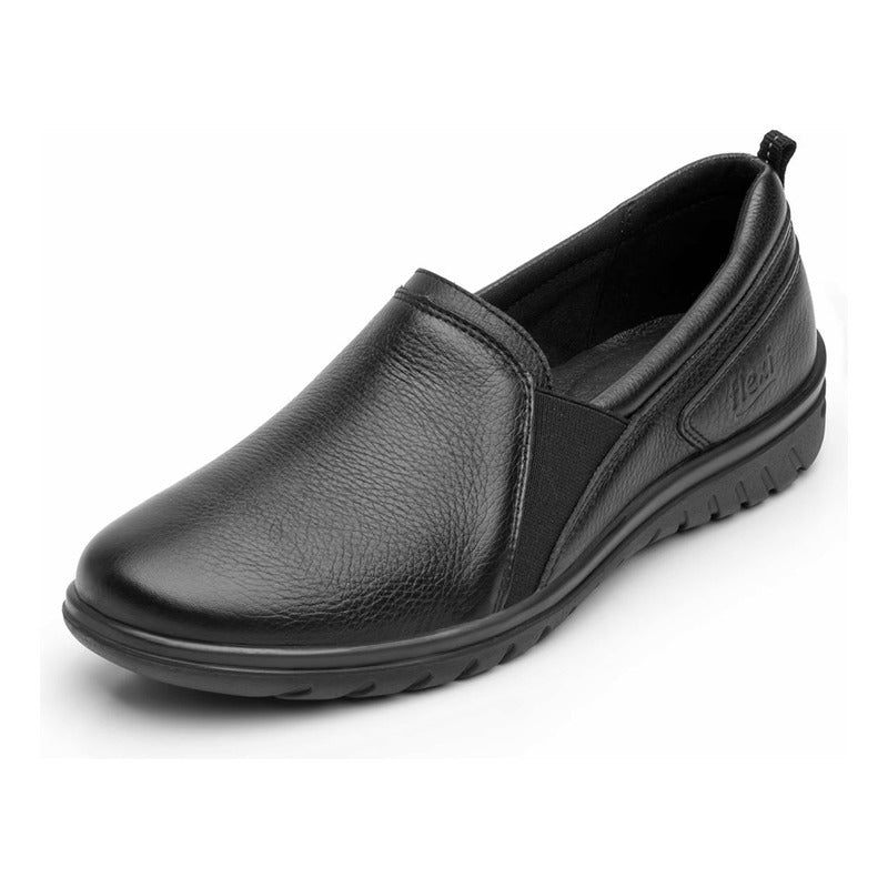 Zapato Flat Confort Casual Para Mujer Mod.35311 Marca Flexi® Negro Lisa 24.5 Mx