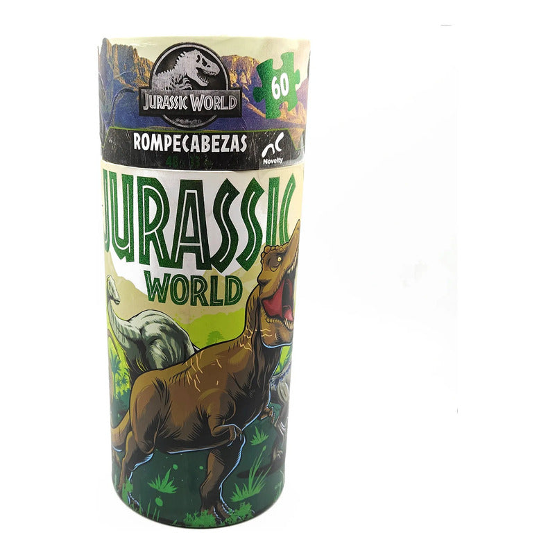 Rompecabezas Cilindro 60 Pz Jurassic World Marca Novelty®