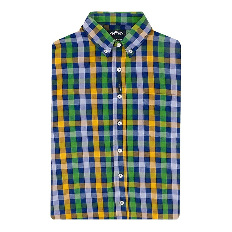 Camisa Regular Fit Cuadros Para Hombre Marca White Peak®