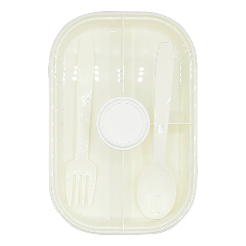 Contenedor De Alimentos Con Cubiertos Hermético Multicolor / 2415-4648