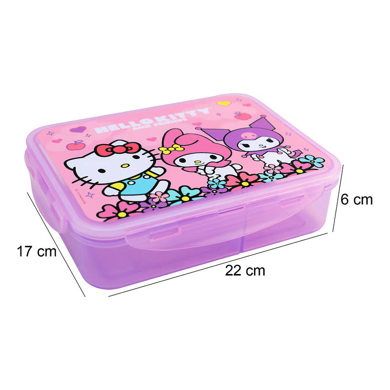 Contenedor Para Alimentos Con 3 Divisiones Diseños Animados