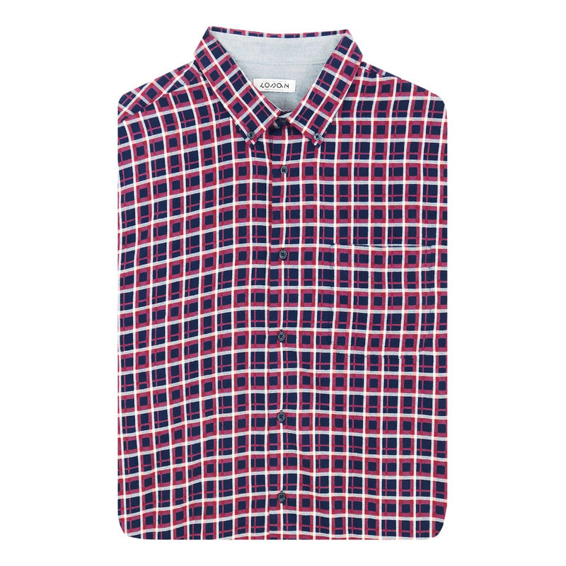Camisa Casual De Hombre Mod.221-3336al Marca Losan®