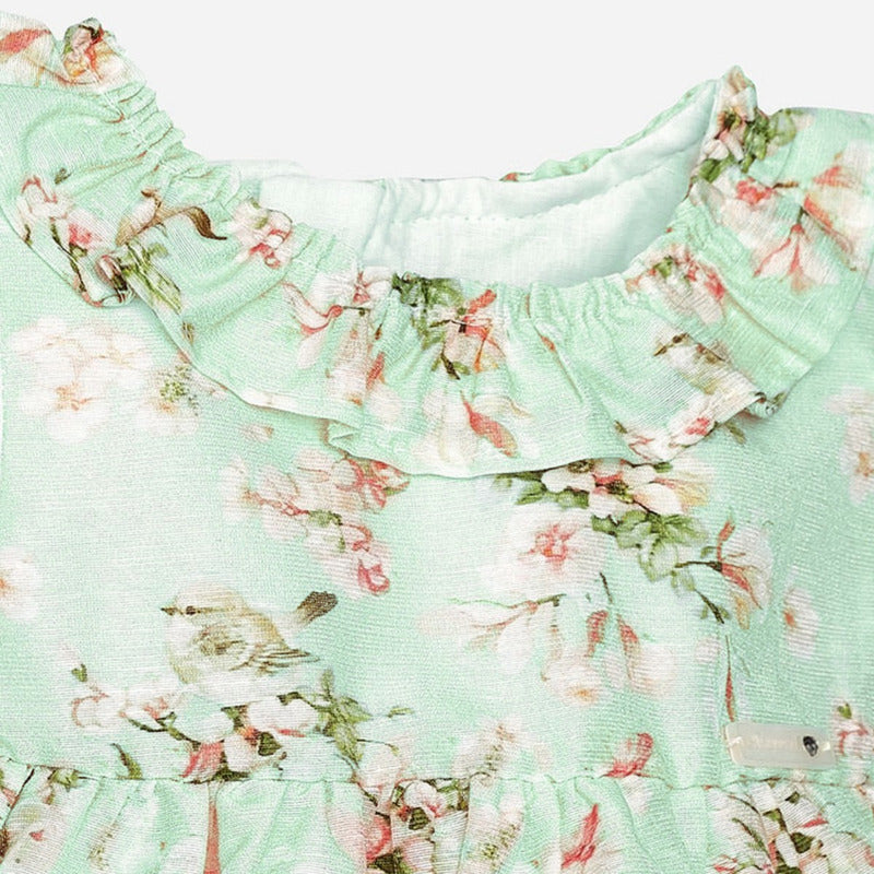 Vestido Cómodo Para Bebe Marca Mayoral® Agua/flores 9 M