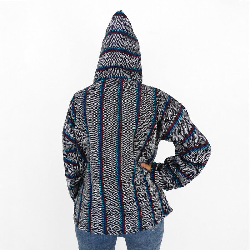 Suéter Poncho Canguro Artesanal Hoodie Acrilico Colores