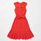 Vestido Envolvente Largo Tipo Cruzado Mod. Nikki Sterling® Rojo Lisa M