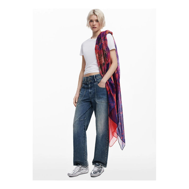 Pashmina Ligera Casual Para Mujer Marca Desigual® Multicolor 25sawa45/3008 Unitalla