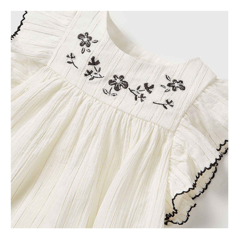 Blusa Holgada Para Niña Mod.1186 Crudo Marca Mayoral® Crudo 24 Meses