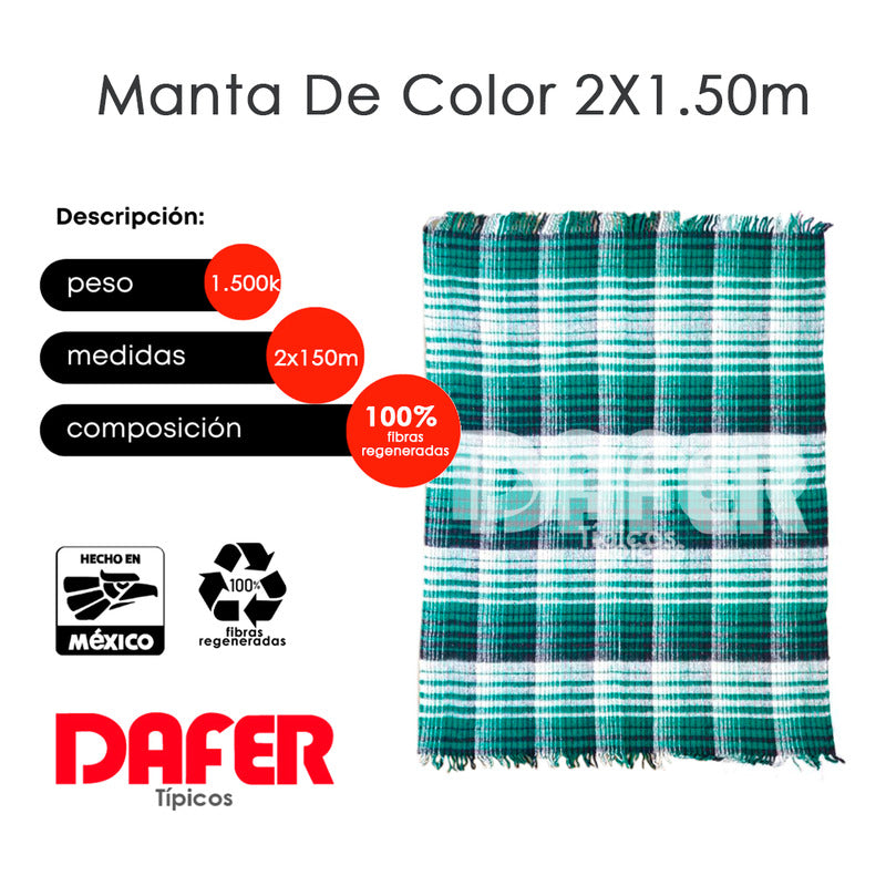 Cobija Mexicana Manta De Color 2x1.50m Económica