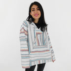 Suéter Poncho Canguro Artesanal Hoodie Acrilico Colores