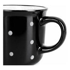 Taza De Ceramica Con Puntos 340ml Mod. 1744-60 Negro Puntos