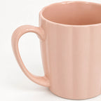 Taza De Cerámica Acanalada 370ml Estilo Nórdico Salmón 1744-98 Acanalada