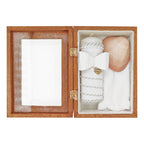 Set Para Bautizo Vela+concha+toalla+caja De Madera