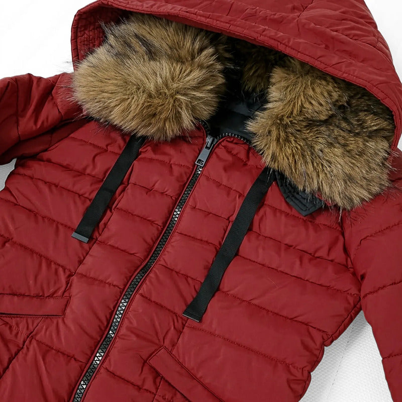 Chamarra Corta Capitonada De Mujer Dw89-pol7358 Greenlander® Terracota G Capitonado