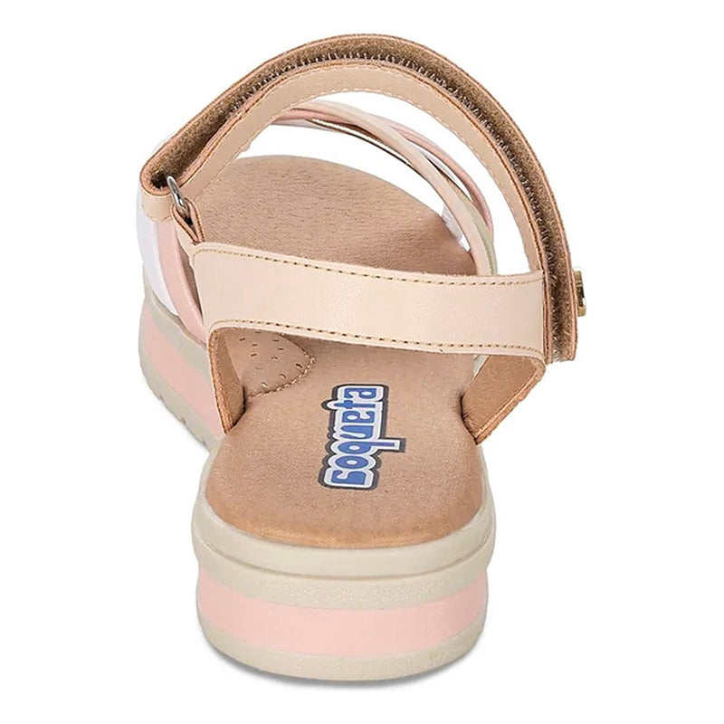 Sandalia Para Niña Mod. 112300-o Marca Coqueta Y Audaz®