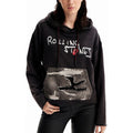 Sudadera The Rolling Stones Oversize 23wwsk58/2000 Desigual® S Negro The Rolling Stones
