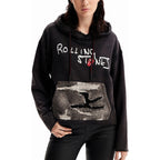 Sudadera The Rolling Stones Oversize 23wwsk58/2000 Desigual® S Negro The Rolling Stones