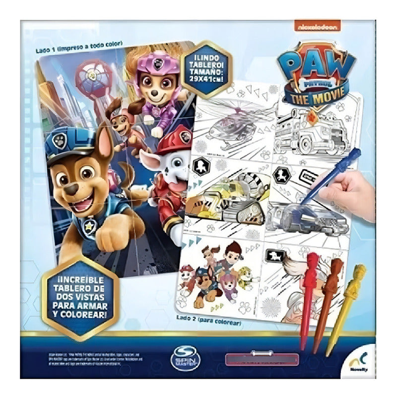 Paw Patrol Rompecabezas Doble Vista Coloreable Novelty