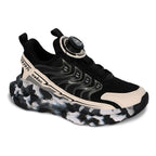 Tenis Casual Para Niño Mod.205601a Marca Coqueta Y Audaz® Negro Geométrico 18 Mx
