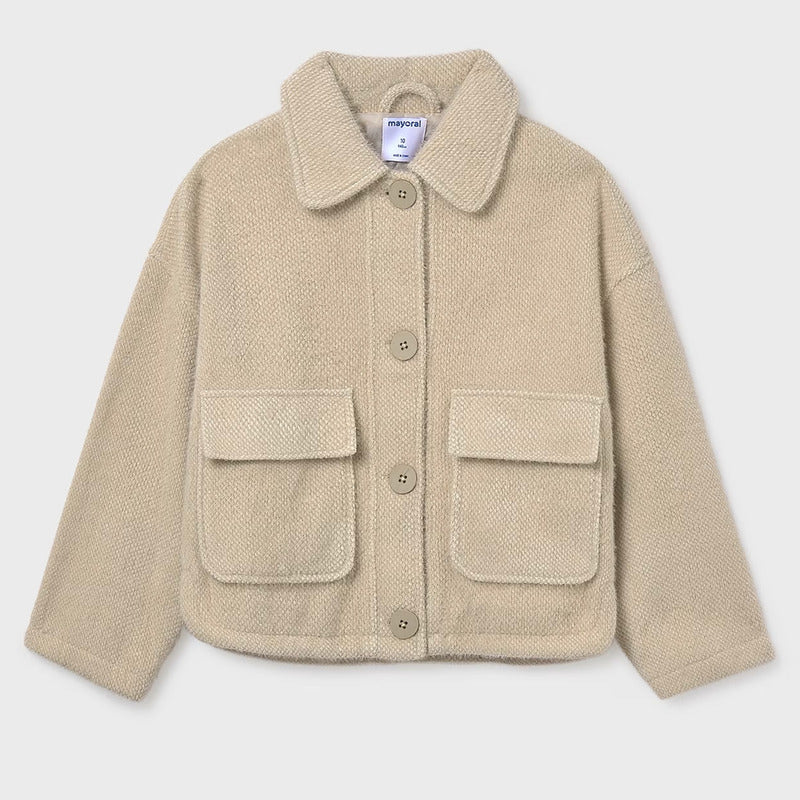 Abrigo Punto Pelo Para Niña Mod.7430 Marca Mayoral®