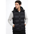 Chaleco Para Hombre Acolchado Con Capucha M.h45305 Bobois® Negro Lisa M