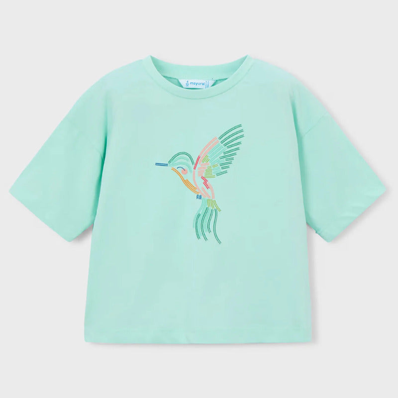 Blusa Casual Holgada Para Niña Mod.3016 Marca Mayoral® Anis Lisa 3 Años