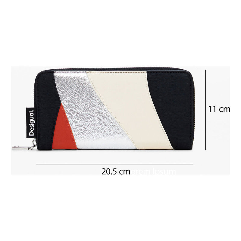 Cartera Casual Para Mujer Mod.24wayp03/9019 Marca Desigual® Multicolor Geométrico