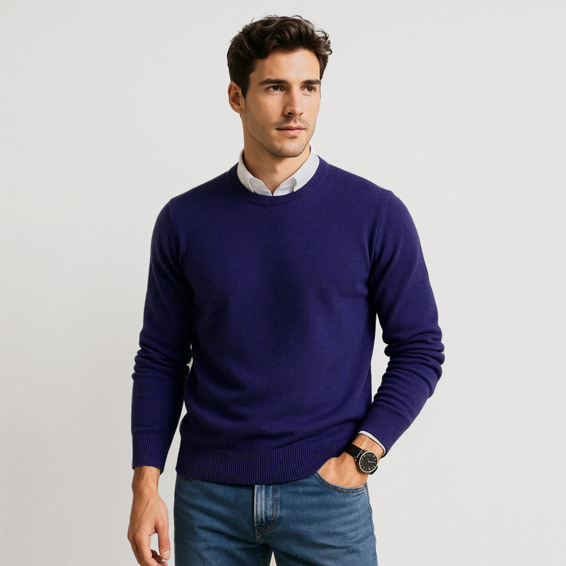 Suéter Para Hombre Básico De Punto Fino E55301 Marca Bobois®