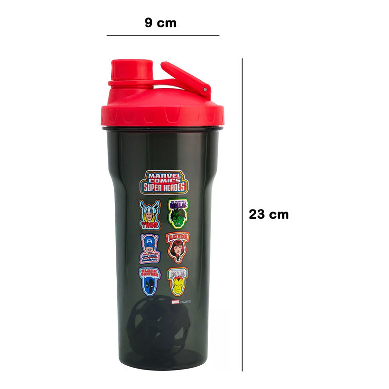Vaso Mezclador Shaker Con Tapa 700ml Diseños Animados