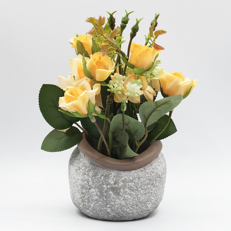 Decoración De Flores Artificiales En Maceta Para Interiores