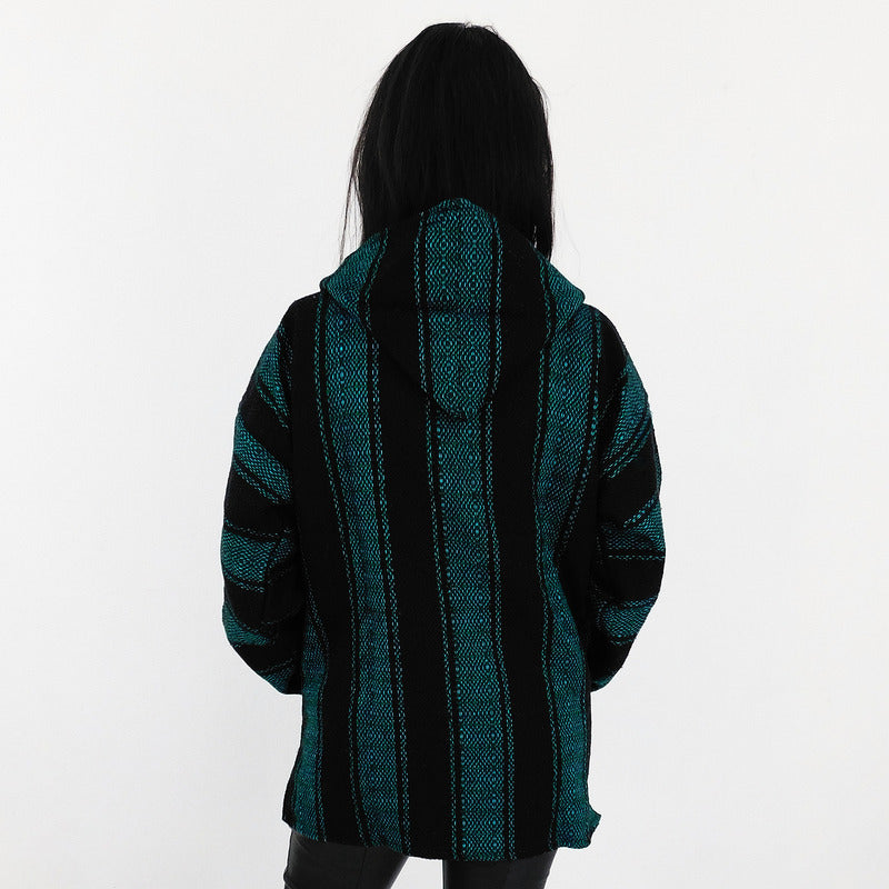 Suéter Poncho Canguro Artesanal Hoodie Acrilico Colores