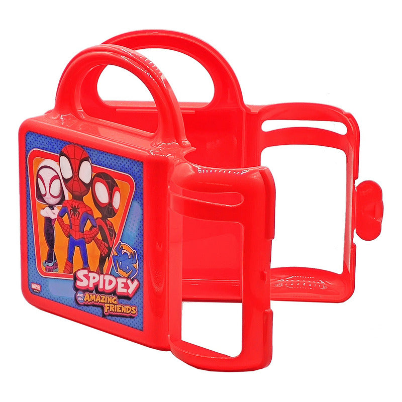 Lonchera Infantil De Plástico Con Botella Diseños Varios