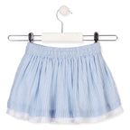 Falda Con Flores Bordadas Mod.016-7060al Marca Losan®