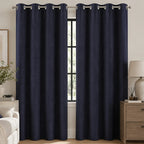 Set De Cortinas Blackout  Impermeables 1.37 X 2.13mts Luna® Azul