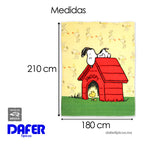 Cobertor Ligero Super Suave Matrimonial Diseños Providencia® Snoopy 850 G Multicolor