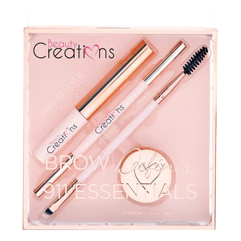 Set De Cejas 4 Brow Definer 911 Essentials Beauty Creations® Color Dark Brown