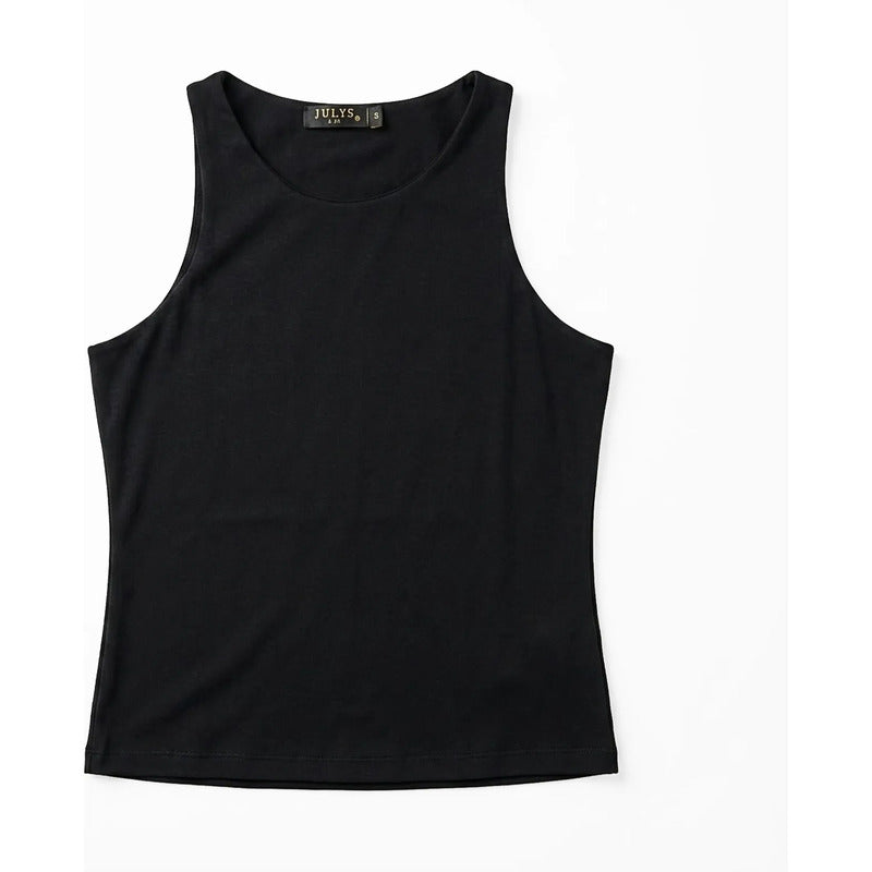 Blusa Basica Para Mujer Mod. Jo615 Marca Julys® Negro Lisa M