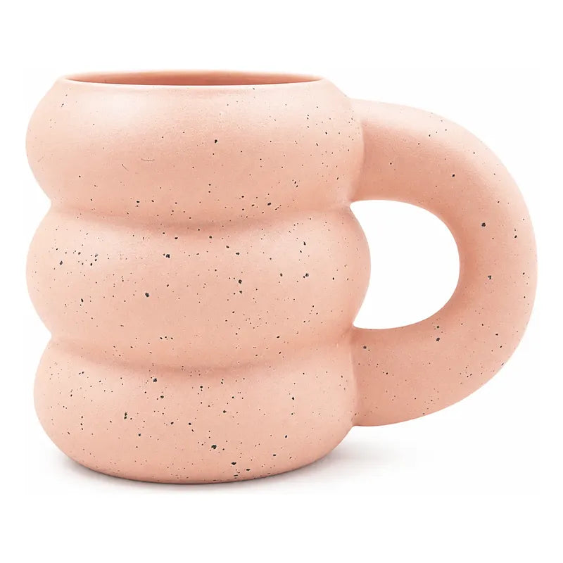 Taza Tarro De Porcelana En Forma De Donas 450ml Top Choice® Salmón Donas