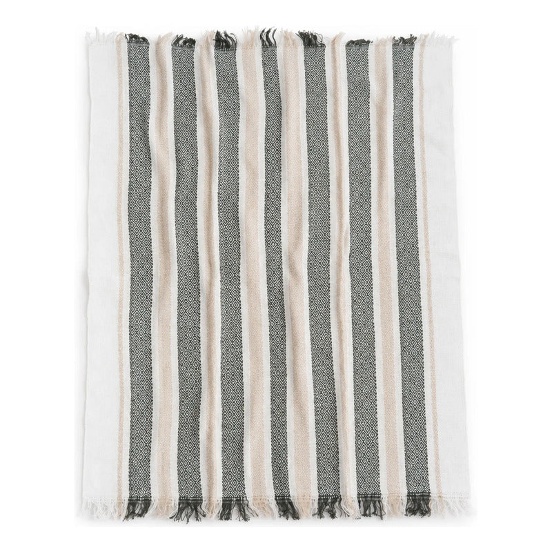 Servilleta De Cocina Multiusos Tejida 45 X 55cm Gris Rayas