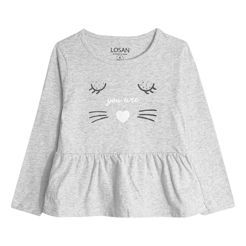 Blusa Manga Larga De Niña Mod.126-1006al Marca Losan®