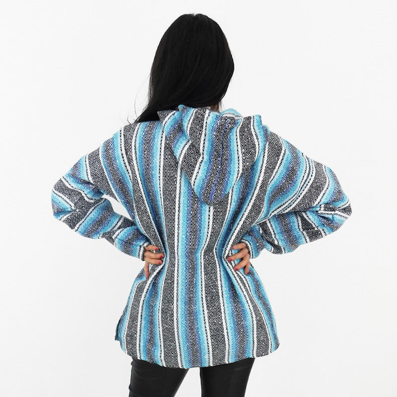 Suéter Poncho Canguro Artesanal Hoodie Acrilico Colores