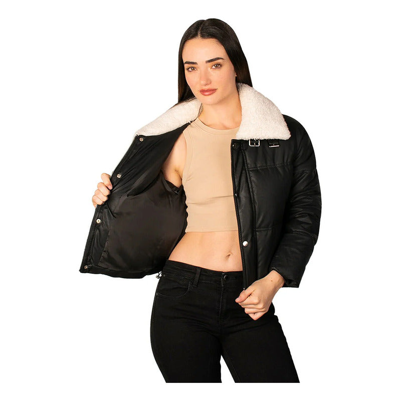 Chamarra Vinil Cuello De Peluche Dw86-vin7132 Greenlander®