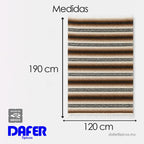 Falsa Artesanal 1.90m X 1.20m Cobija Multiusos Mexicana Geométrico 1 Kg Marrón Claro