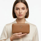 Cartera Chica Con Doble Cierre Mod. Ji 621 Jaime Ibiza® Caramelo Liso