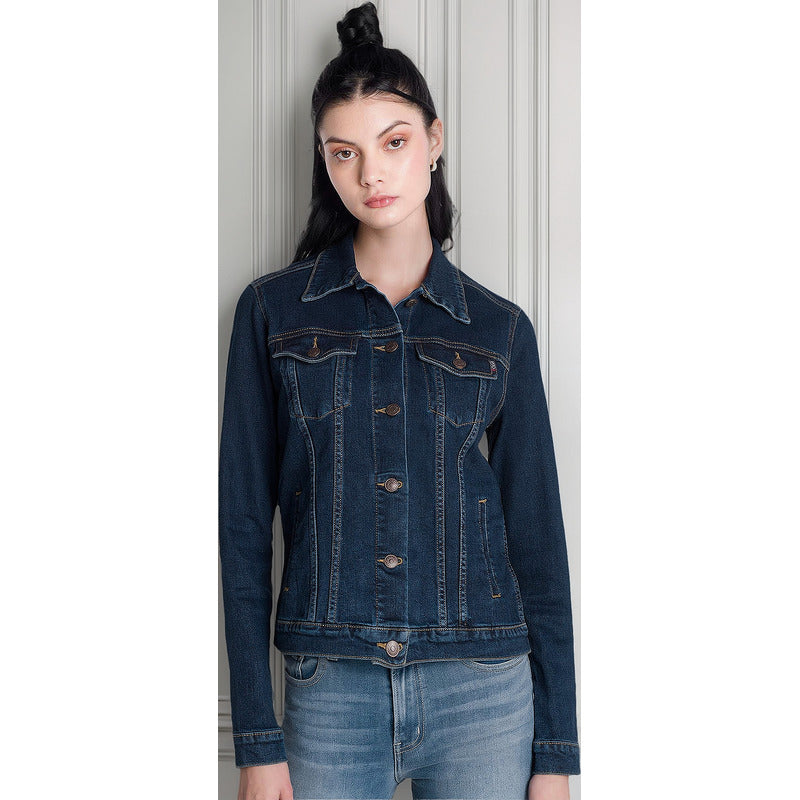 Chamarra Vaquera De Mezclilla Para Mujer Marca Oggi®