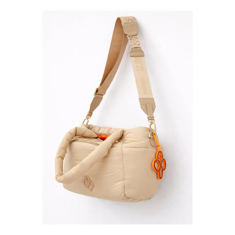 Bolso Tote Para Dama Mod. Ji 2821 Marca Jaime Ibiza® Crema Lisa