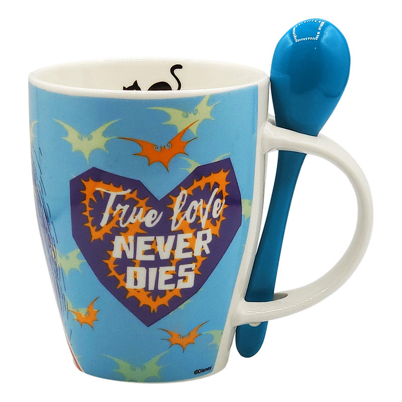 Taza De Porcelana 2pz Con Cuchara Diseño Animado 310ml