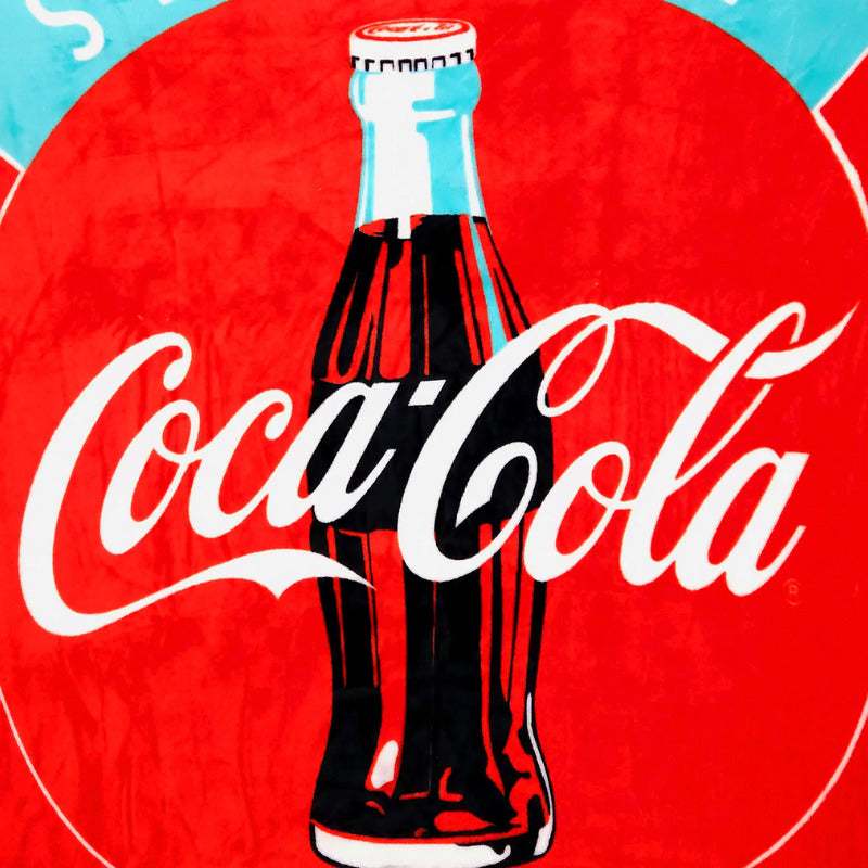 Cobertor Ligero Super Suave Matrimonial Diseños Providencia® Coca Cola 850 G Multicolor