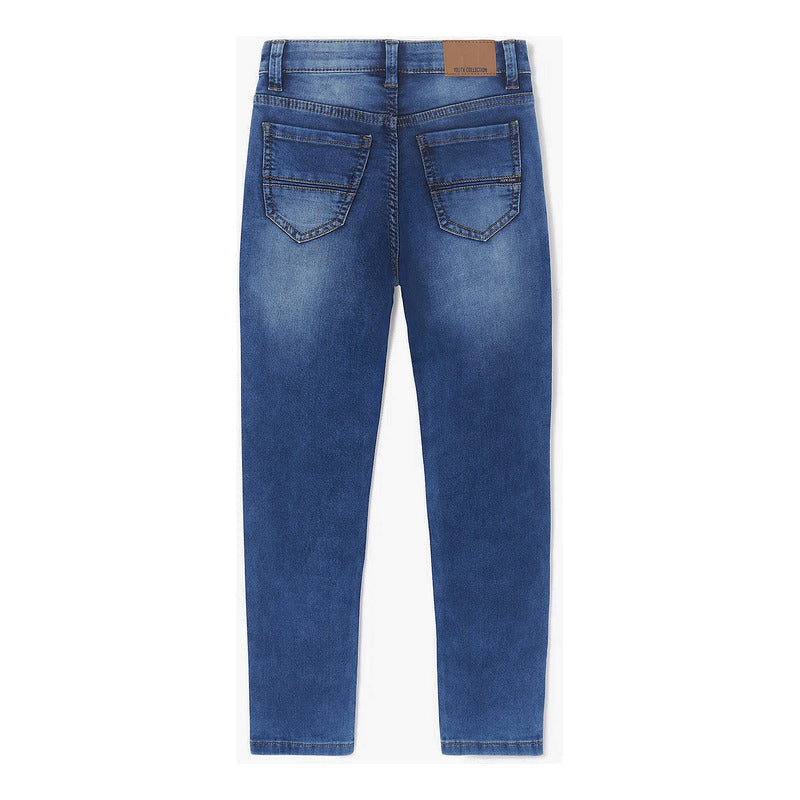 Pantalón Mezclilla Para Niño Mod.7585 Marca Mayoral® Azul Claro Liso 14