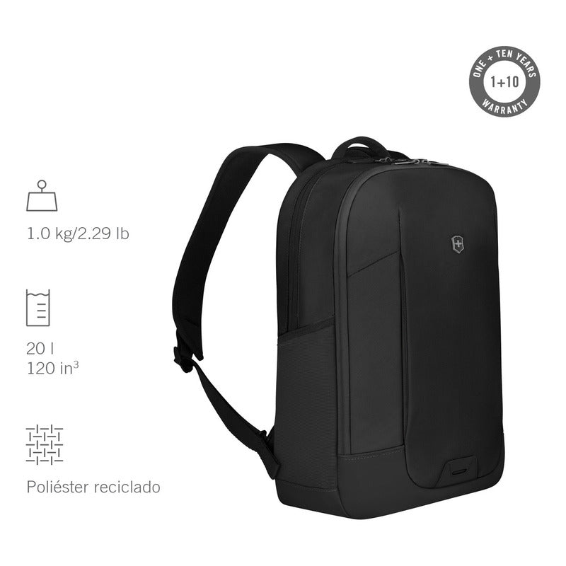 Mochila Altmont Modern Compact Backpack Marca Victorinox® Negro Liso
